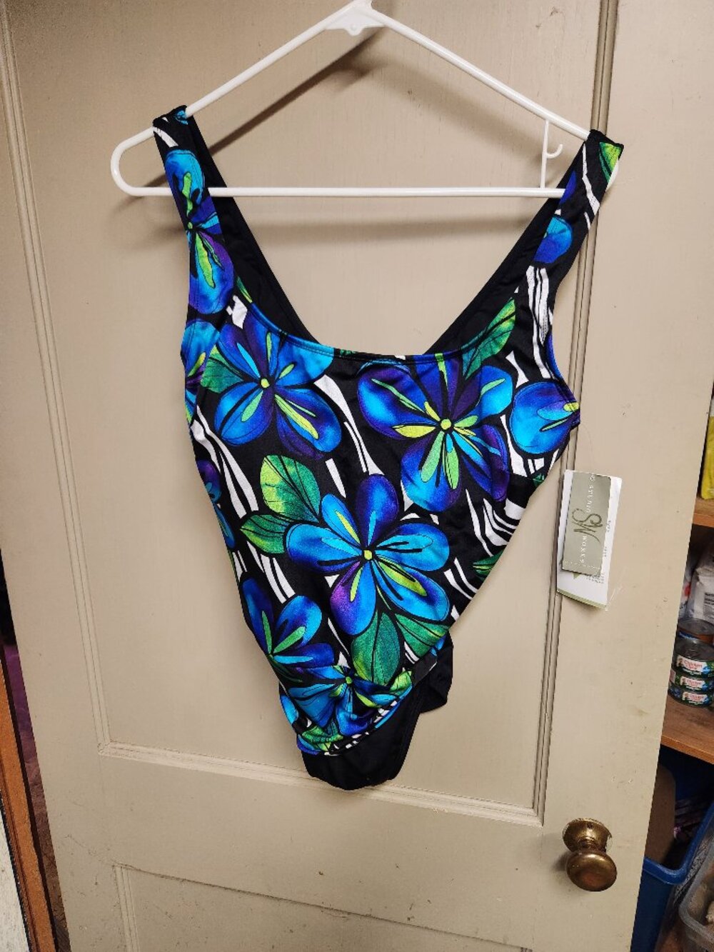 Women's One Piece Floral Swimsuit- Size 14- New with Tags
